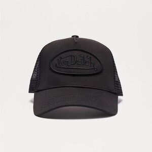 Von Dutch Black Trucker Hat with Mesh Back
